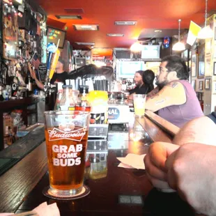 View from the end of the bar