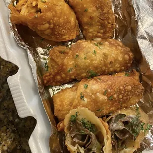 I purchased some Philly Cheese Steak egg rolls with Fries and a Soft Drink ,It was the best I've ever had ,would definitely go back