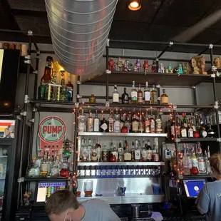 people sitting at the bar