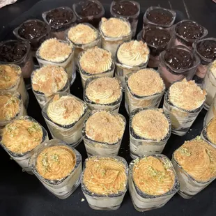 We have assorted dessert shooters, full size desserts and ice cream. Ask your server for our daily specials.