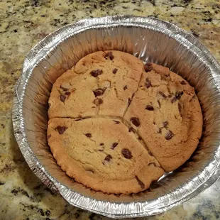 Cookie Skillet...ice cream was in a separate container and is in the freezer for later