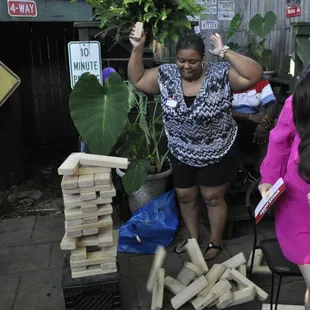 two women playing a game