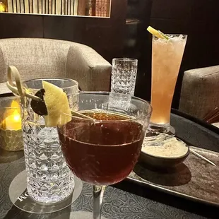 two cocktails on the table