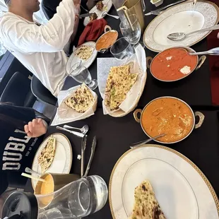 CHICKEN TIKKA, butter chicken, Chilli Garlic Naan