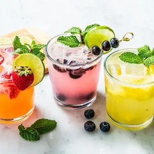Serving Chilled and Refreshing Mojitos in 4 flavours : Mango, Strawberry, Orange and RV's Special Mojito
