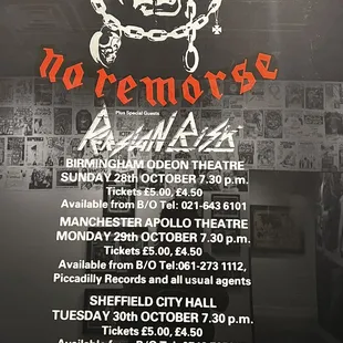 Poster of motor head from one of there concerts