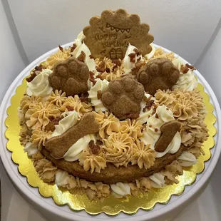 Beef bacon &amp; cheddar single layer cake!