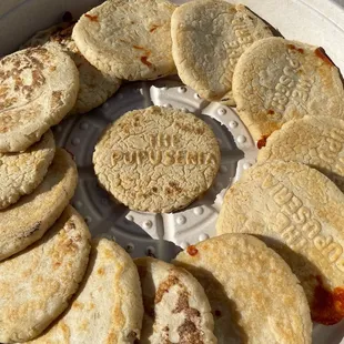 a plate of dog biscuits