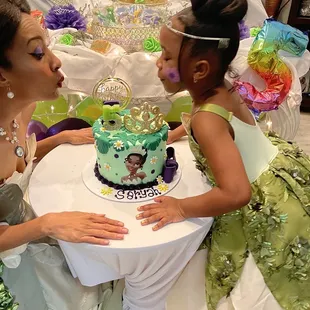 Blowing out her candle