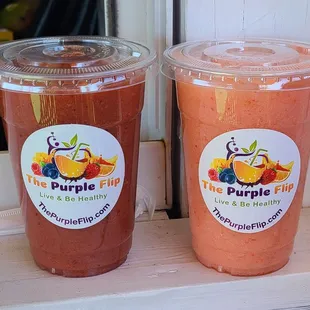 Peach &amp; Blessings and Custom (Strawberry and Pineapple) Smoothies