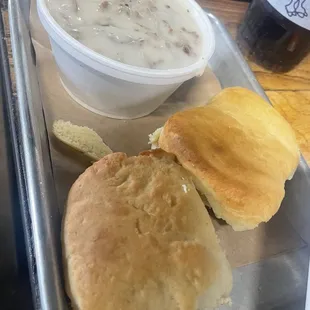 Biscuits and gravy