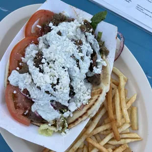 Lamb Gyro with Fries