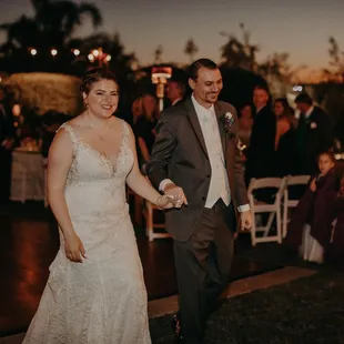 Reception area in olive orchard