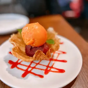 Blood Orange and Blueberry Sorbet