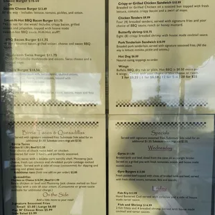 Attempt to show the menu without glare... It&apos;s all great, so it really doesn&apos;t matter what you order.
