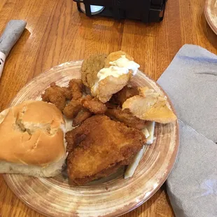 a plate of food on a table