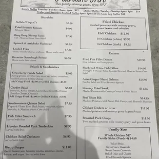 Menu as of 6/09/21.