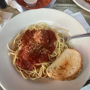 Spaghetti meatball special Thursday dinner