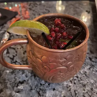 Pomegranate Moscow mule