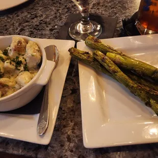 Gnocchi and seasonal vegtebales (aka asparagus)