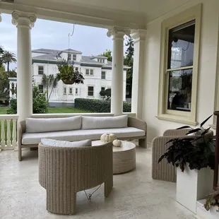 Front porch seating area