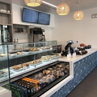 a display of pastries and pastries