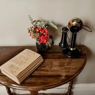 Welcome table and guest book