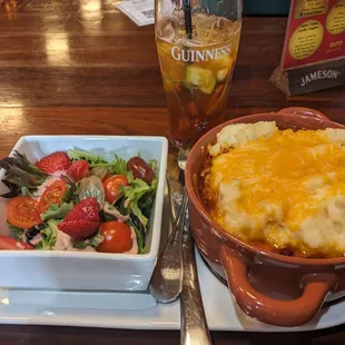 Shepherds pie side salad, Pimm's cup