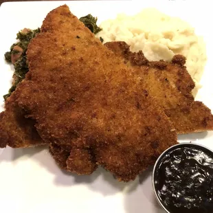 Pork Schnitzel &amp; Mashed Potatoes