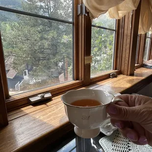 Tea with a beautiful view