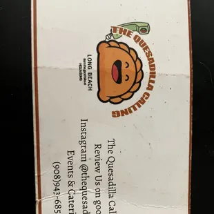 a close up of a menu