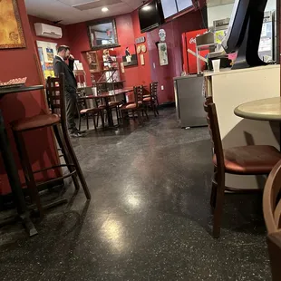 the inside of a restaurant