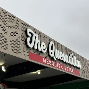 the entrance to a restaurant