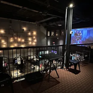 a view from the balcony