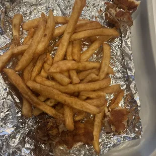 Overcooked Fingers &amp; Fries and reheated fries.