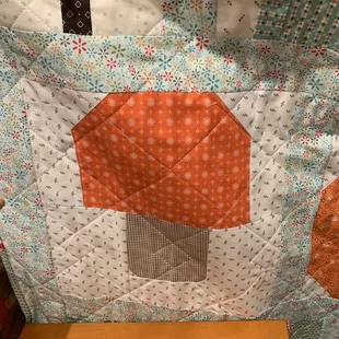 Close up of a quilt sample