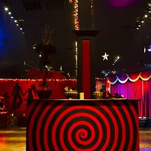 Red Velvet Curtain Stage