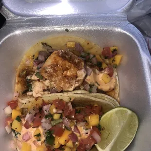 Blackened Shrimp tacos.