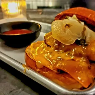 Smashed burger ($15).