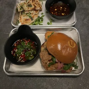 Spicy Fried Chicken Sando