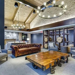 the bar and lounge area