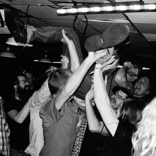 Even though we have 8ft. ceilings, somehow there&apos;s still crowd surfing!