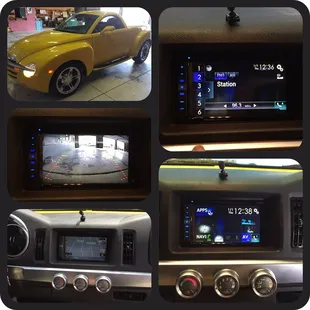 Navigation and back/up camera added to a Chevrolet SSR.