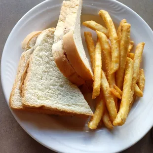 Kids PB&amp;J comes with fries