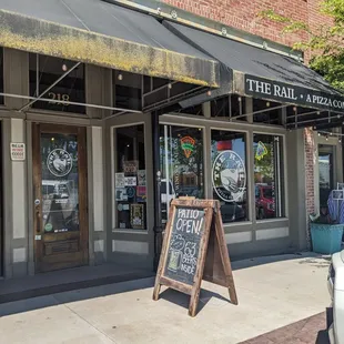 Front of The Rail pizza, Rogers