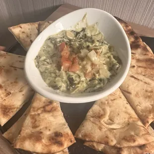 Spinach and artichoke dip Very CHUNKY