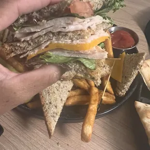 I took the meat off the other part of sandwich