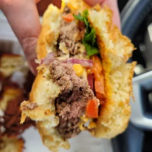 No pink,  stale bun, bland burger
