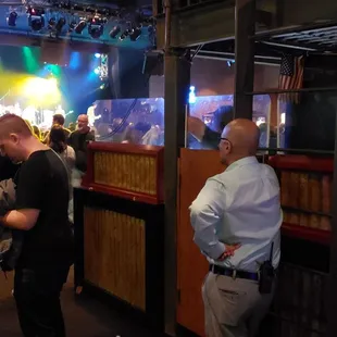 Why is there not good management at the bar?  the manager is too busy listening to music rather than getting lines of 100+ guests served