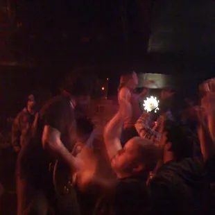 a crowd of people dancing